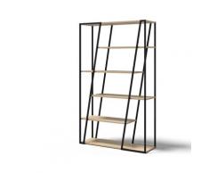 TemaHome »Albi« Bücherregal Schwarz mit Eiche – erhältlich in 1 Größen