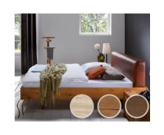 Hasena Oak-Line Wild Massivholzbett Cadro Vilo / Ceneri 140x200 cm coffee