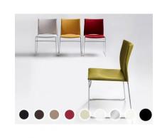 infiniti »WEB« Designer-Stuhl AC01 verchromt / Stoff Byte 602