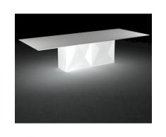 Vondom »FAZ« Outdoor Säulentisch - LED-Beleuchtung 200x100 cm / Weiss / LED RGB