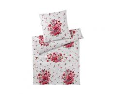 Elegante Comfort-Satin Bettwäsche »Blütenzauber« 2175-1 Bettwäsche 135x200 cm / 80x80 cm