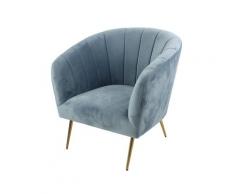 VOSS Design Samt Sessel Ivy hellblau