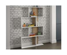 TemaHome »Sigma« Bücherregal Weiß mit Eiche