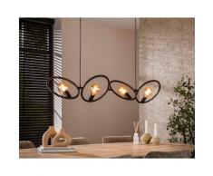 designline »Loop« Pendelleuchte 4 flammig / arctic black