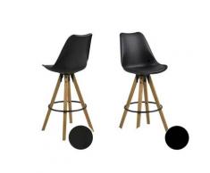 Actona »Dima« Barhocker Kunststoff 48,5x111,5x55 cm / schwarz