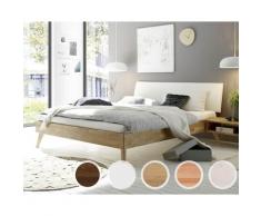 Hasena Pronto Massivholz-Bett Trento Lecco/Nelo 200x200 cm / Kernbuche natur, geölt / 301 white