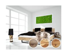 BlackWood »Dolce Vita III« Wildeiche Massivholzbett 160x220 cm / Wildeiche natur / ohne Kissen