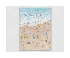 La Casa »Strandszene von oben« Ölbild handbemalt 90x120 cm