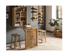 SIT »Rustic« Massivholz Klapptisch inkl. 2 Hocker