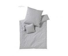 Elegante Perkal Bettwäsche »Lido« Silber 7022-19 Bettwäsche 155x220 cm / 80x80 cm