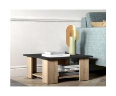 TemaHome »Square« Kaffeetisch Eiche mit Schwarz 67x31x67 cm