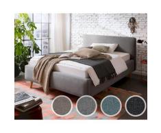 meise.möbel »Mattis« Polsterbett mit Bettkasten 180x200 cm / Eisblau / ohne Bettkasten