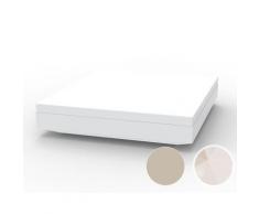 Vondom »VELA« Outdoor Daybed eckig Ecru mit Bezug Silvertex Ecru 0009 / Lackiert Hochglanz