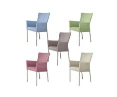 SIT Roma Stoff Stuhl mit Armlehne Stoff Kiss Choco 30