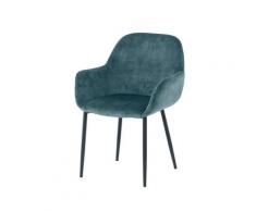 SIT »Lucy« Armlehnstuhl 2er-Set Samt blau 60x84x57,5 cm