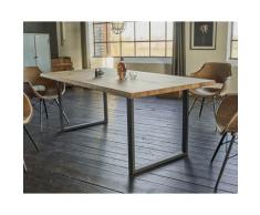 Massivholz »Fred« Wildeiche Esstisch Baumkante 180x90 cm / Wildeiche natur