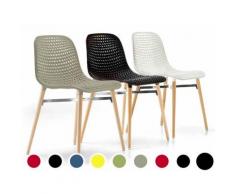 infiniti »NEXT« 4 Legs Designer-Stuhl FGLP27G Silizium-Grau / S101 Weiss