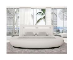 SalesFever »Fady« Rundbett weiß mit LED – erhältlich in 3 Größen