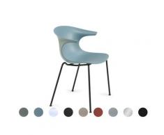 infiniti »LOOP MONO« 4 Legs Designer-Stuhl 31 schwarz matt lackiert / IP421C Mandelgrau