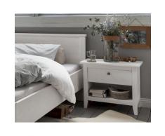 Massivholz »Solvita« Nachtkonsole weiß