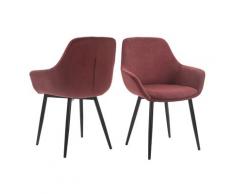 SalesFever »Steve« Armlehnstuhl 2er-Set beere 64x86x59 cm