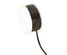 Satinband, schwarz-gold, 3 mm, 20 m
