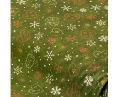 Baumwollstoff Landhaus-Herzen & -Kristalle Mona, grün-color