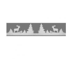 Weihnachtliche Fensterdeko Winterwald, 7,5–20 cm hoch, 1,8 m lang