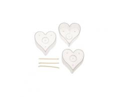 Teelicht-Kerzenform Herz, 3 Stück