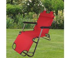 VCM Gartenliege "Maltosa" Rot