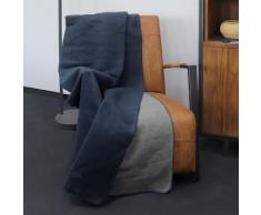 biberna Melange Wohndecke UNI marine, 150x200 cm