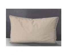 biberna Melange-Flanell Kopfkissenbezug MELANGE UNI kitt, 40x60 cm