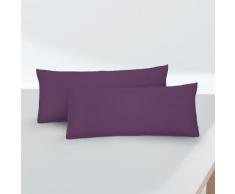 biberna Feinjersey-Kopfkissenbezug Doppelpack dunkel violett, 2x 40x80 cm