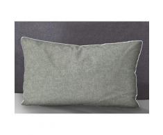 biberna Melange-Flanell Kopfkissenbezug MELANGE UNI sturmgrau, 40x60 cm