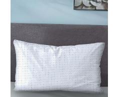 biberna Mako-Satin Kopfkissenbezug PUNKTE - MIX & MATCH blau, 40x80 cm