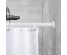 WENKO Teleskop-Duschstange Luz 110 - 185 cm, Weiß, Ausziehbare Duschvorhangstange aus rostfreiem Aluminium