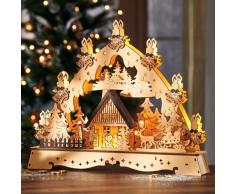 Lichterbogen aus Holz "Kerzenszene"