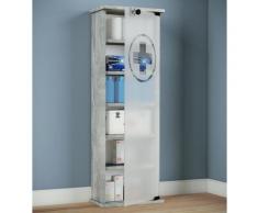 VCM Medizinschrank "Gusal XXL" Beton-Optik