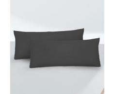 biberna Feinjersey-Kopfkissenbezug Doppelpack titanium, 2x 40x80 cm