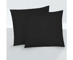 biberna Feinjersey-Kopfkissenbezug Doppelpack schwarz, 2x 80x80 cm