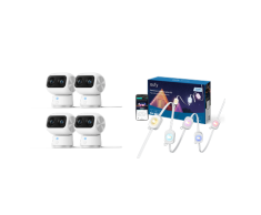 eufy Innenkamera S350 4er-Pack Bundle mit Außen-Lichterkette E22