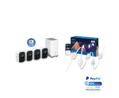 eufyCam S300 (3C) 4-Kamera-Set Bundle mit 1TB & Außen-Lichterkette E22