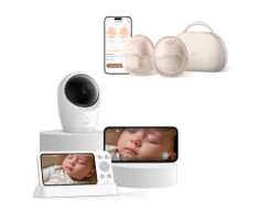 eufy Babyphone mit Kamera E21 +eufy Tragbare Milchpumpe Pump S1 Pro