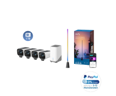 eufyCam S3 Pro 4-Kamera-Bundle mit 1TB Festplatte & Stehlampe E10