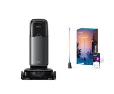 eufy Wisch‑/Saugroboter S1 Pro HydroJet +eufy Zimmer‑Stehlampe E10 (RGBWW und KI‑Lichtthemen)