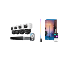 eufy PoE NVR Security System S4 Max Bundle mit Stehlampe E10