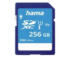 HAMA Speicherkarte "SD Karte, Memory Fast, Class 10 UHS-I", blau, 256 GB, Speicherkarten