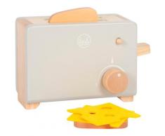 Kinder-Toaster SMALL FOOT "Toaster-Set, grau tasty", grau, Spielzeug-Haushaltsgeräte, KinderB:20cm H:7,5cm T:12cm, Holz, B:20cm H:7,5cm T:12cm