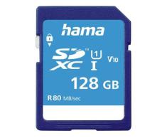 HAMA Speicherkarte "SD Karte, Memory Fast, Class 10 UHS-I", blau (dunkelblau), 128 GB, Speicherkarten