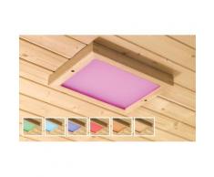 Saunaleuchte KARIBU "LED-Farblichtanwendung Größe 2", beige (natur), B:32cm L:24cm T:38cm, Lampen, mit Fernbedienung, für Innensaunen